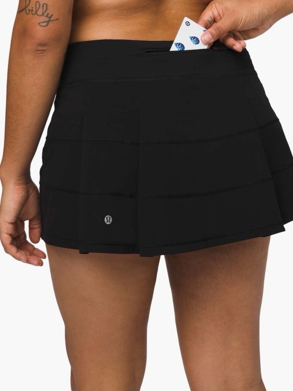 Lululemon pace rival skirt black 0 regular tennis running golf